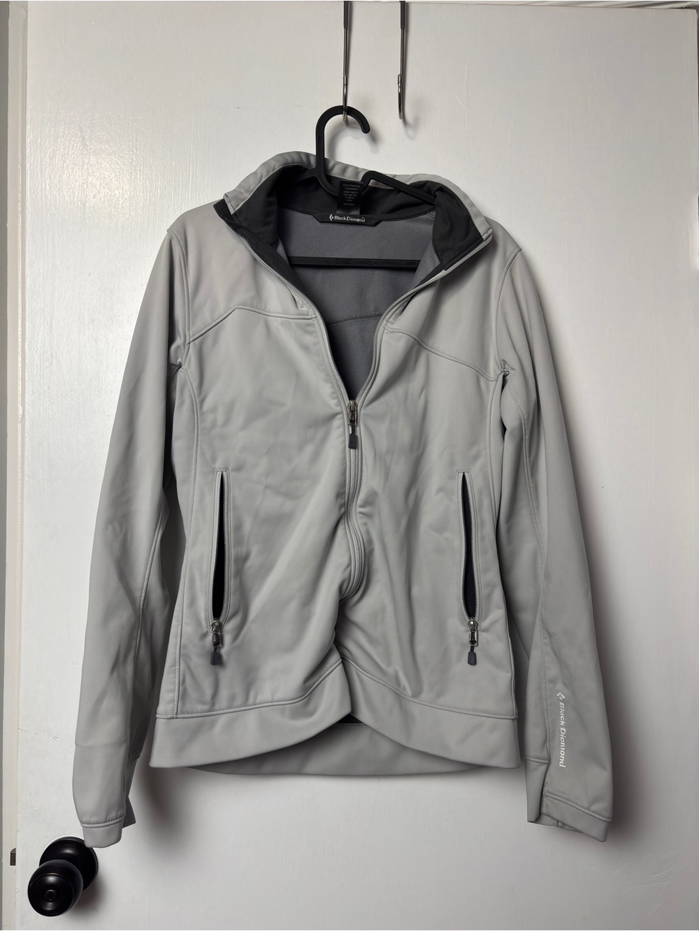 Black Diamond Light Gray Hooded Softshell Jacket
